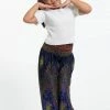 HaremPants.com Peacock Eye Kids Harem Pants In Navy