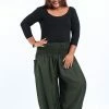 HaremPants.com Plus Size Solid Color Women's Harem Pants In Dark Green
