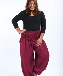HaremPants.com Plus Size Solid Color Women's Harem Pants In Red