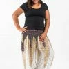 HaremPants.com Plus Size Peacock Feathers Women's Harem Pants In White
