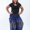 HaremPants.com Plus Size Diamond Peacock Women's Harem Pants In Blue