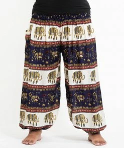 HaremPants.com Plus Size Elephant Bliss Women's Elephant Pants In Navy