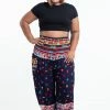 HaremPants.com Plus Size Triangles Women's Harem Pants In Navy