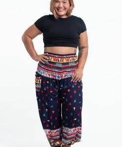 HaremPants.com Plus Size Triangles Women's Harem Pants In Navy