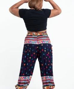 HaremPants.com Plus Size Triangles Women's Harem Pants In Navy