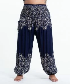 HaremPants.com Plus Size Vines Women's Harem Pants In Blue