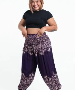 HaremPants.com Plus Size Vines Women's Harem Pants In Purple