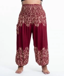 HaremPants.com Plus Size Vines Women's Harem Pants In Red