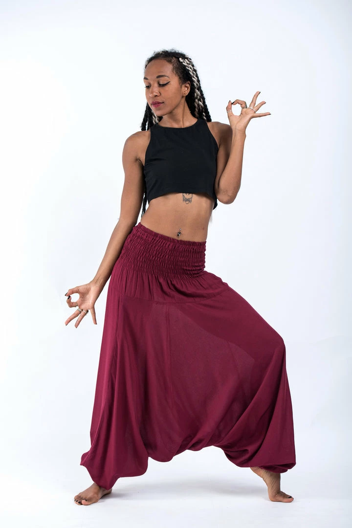 HaremPants.com Solid Color Jumpsuit Harem Pants In Red Women's 3 HaremPants.com Solid Color Jumpsuit Harem Pants In Red Women's