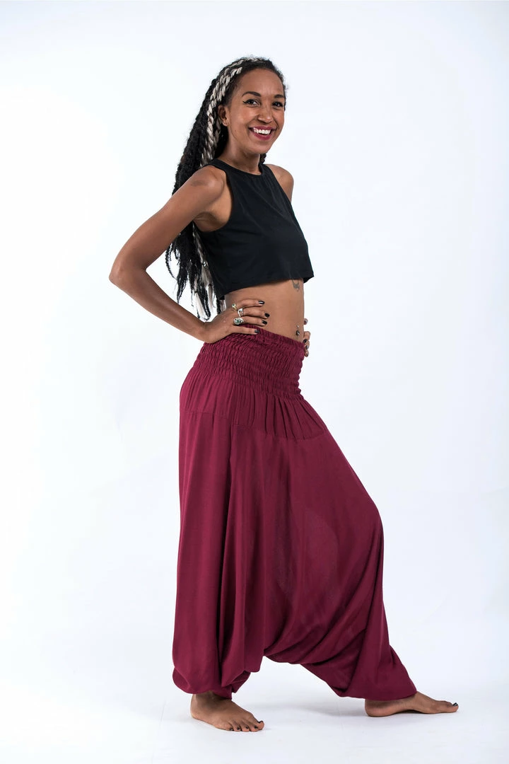 HaremPants.com Solid Color Jumpsuit Harem Pants In Red Women's 5 HaremPants.com Solid Color Jumpsuit Harem Pants In Red Women's