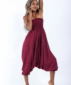 HaremPants.com Solid Color Jumpsuit Harem Pants In Red Women's 11 HaremPants.com Solid Color Jumpsuit Harem Pants In Red Women's