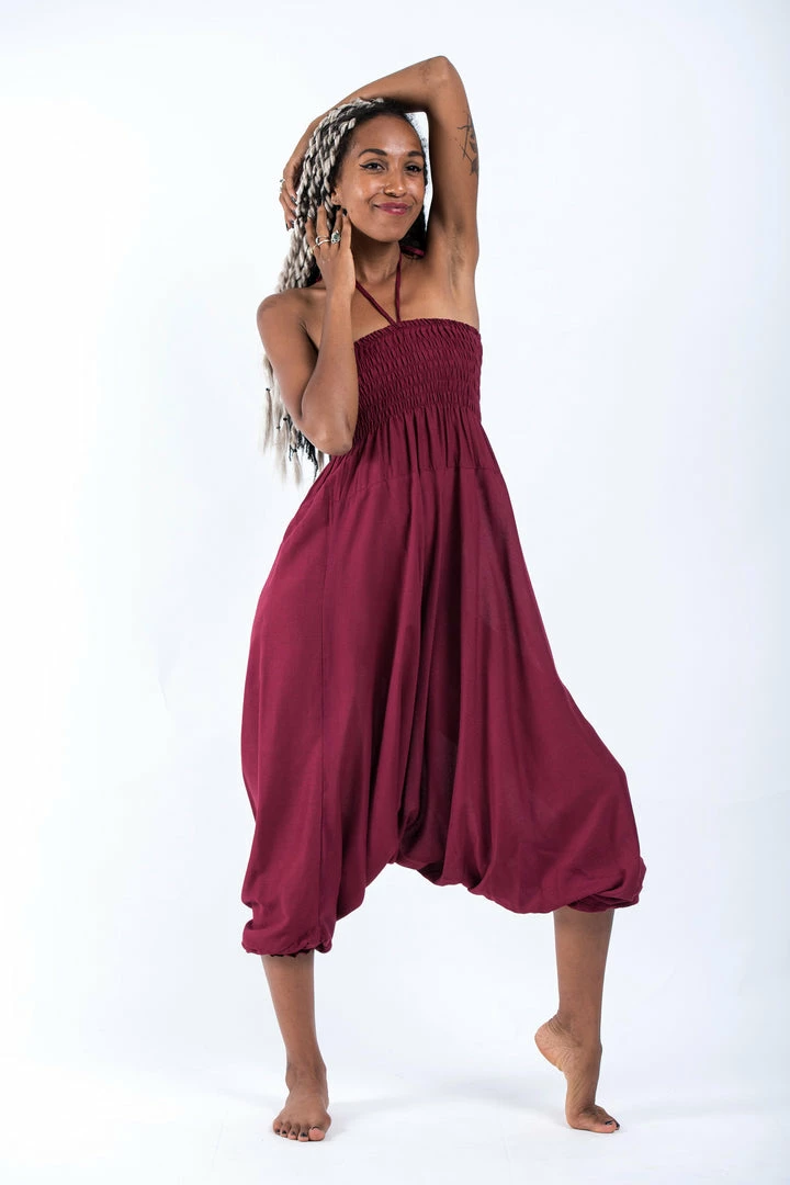 HaremPants.com Solid Color Jumpsuit Harem Pants In Red Women's 7 HaremPants.com Solid Color Jumpsuit Harem Pants In Red Women's