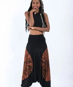 HaremPants.com Tie Dye Jumpsuit Harem Pants In Black 03 Women's