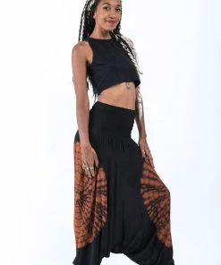 HaremPants.com Tie Dye Jumpsuit Harem Pants In Black 03 Women's