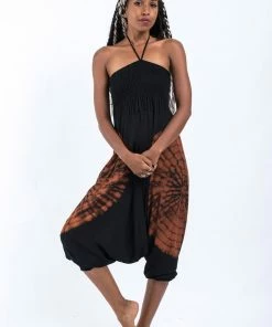 HaremPants.com Tie Dye Jumpsuit Harem Pants In Black 03 Women's