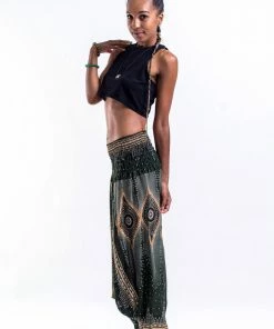 HaremPants.com Women's Diamond Peacock Jumpsuit Harem Pants In Green
