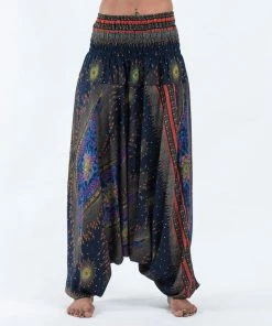 HaremPants.com Peacock Eye Jumpsuit Harem Pants In Navy Women's
