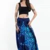 HaremPants.com Paisley Mandalas Jumpsuit Harem Pants In Blue Women's