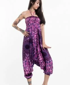 HaremPants.com Paisley Mandalas Jumpsuit Harem Pants In Purple