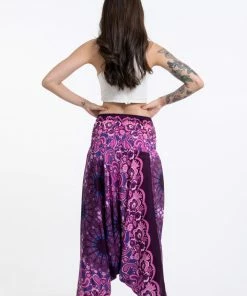 HaremPants.com Paisley Mandalas Jumpsuit Harem Pants In Purple