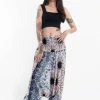 HaremPants.com Women's Paisley Mandalas Jumpsuit Harem Pants In Silver Gray
