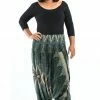 HaremPants.com Plus Size Diamond Peacock Drop Crotch Women's Harem Pants In Green