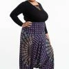 HaremPants.com Plus Size Peacock Mandalas Drop Crotch Women's Harem Pants In Blue