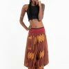 HaremPants.com Thai Hill Tribe Fabric Women Harem Pants With Ankle Straps In Brick Orange Women's