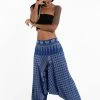 HaremPants.com Hill Tribe Elephant Women's Elephant Pants In Blue