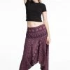HaremPants.com Hill Tribe Elephant Women's Elephant Pants In Purple