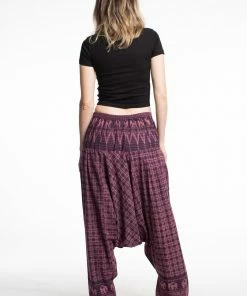 HaremPants.com Hill Tribe Elephant Women's Elephant Pants In Purple