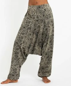 HaremPants.com Hill Tribe Paisley Print Women's Harem Pants In Black