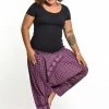 HaremPants.com Plus Size Hill Tribe Elephant Women's Elephant Pants In Purple