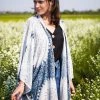 HaremPants.com Women's Marble Mandalas Kimono Cardigan In Indigo