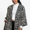 HaremPants.com Women's Elephant Print Cotton Kimono Cardigan In Black
