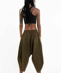 HaremPants.com Stone Washed Large Pockets Women's Harem Pants In Olive Green 9 HaremPants.com Stone Washed Large Pockets Women's Harem Pants In Olive Green