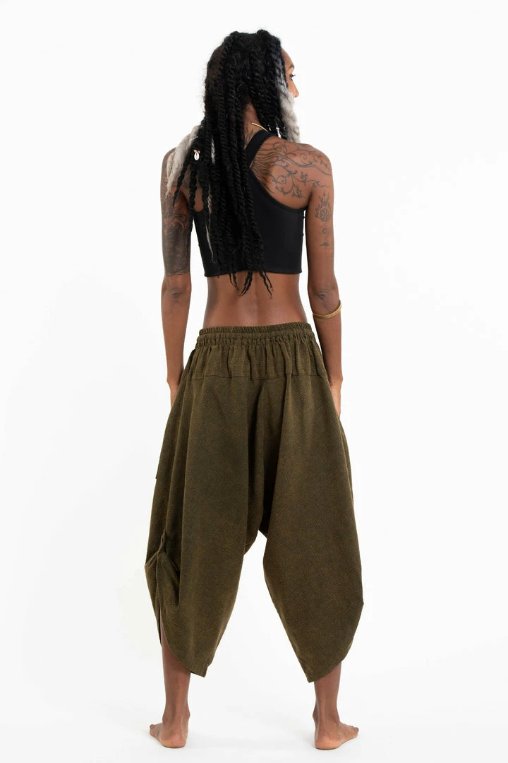 HaremPants.com Stone Washed Large Pockets Women's Harem Pants In Olive Green 6 HaremPants.com Stone Washed Large Pockets Women's Harem Pants In Olive Green