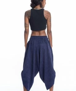 HaremPants.com Stone Washed Large Pockets Women's Harem Pants In Blue