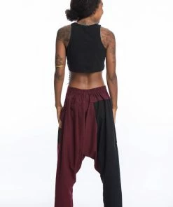 HaremPants.com Patchwork Cotton Women's Harem Pants In Black