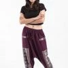 HaremPants.com Elephant Aztec Cotton Women's Harem Pants In Purple