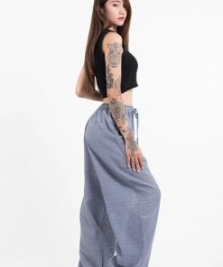 HaremPants.com Drawstring Pinstripe Women's Pants In Gray