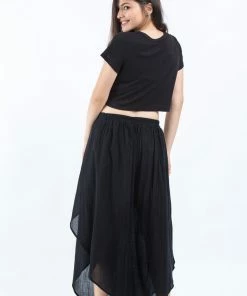 HaremPants.com Women's Cotton Tulip Palazzo Pants In Black