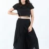HaremPants.com Women's Cotton Tulip Palazzo Pants In Black