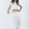 HaremPants.com Women's Cotton Tulip Palazzo Pants In White