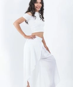 HaremPants.com Women's Cotton Tulip Palazzo Pants In White