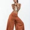 HaremPants.com Women's Cotton Tinkerbell Palazzo Pants In Brick
