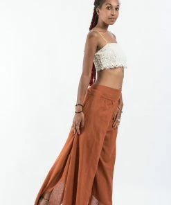 HaremPants.com Women's Cotton Tinkerbell Palazzo Pants In Brick