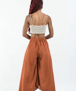 HaremPants.com Women's Cotton Tinkerbell Palazzo Pants In Brick