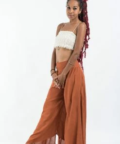 HaremPants.com Women's Cotton Tinkerbell Palazzo Pants In Brick