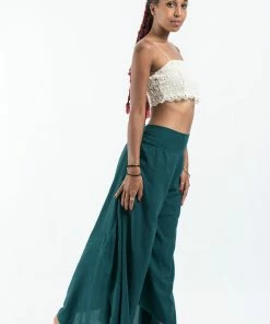 HaremPants.com Women's Cotton Tinkerbell Palazzo Pants In Teal